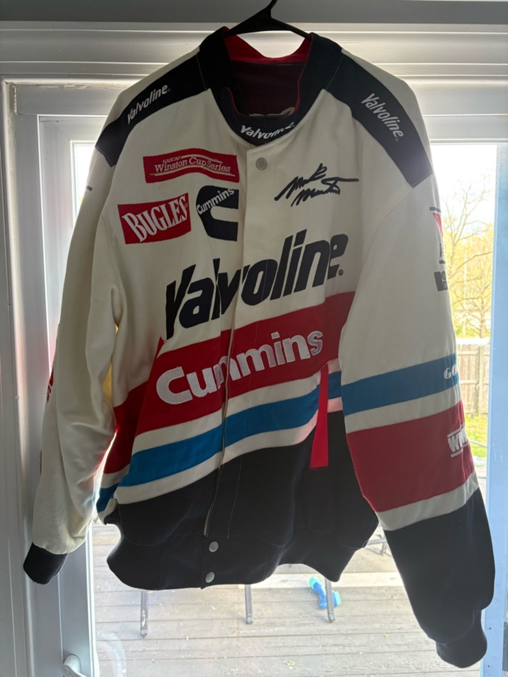 Valvoline Racing Jacket with Cummins Patch - White Red Blue